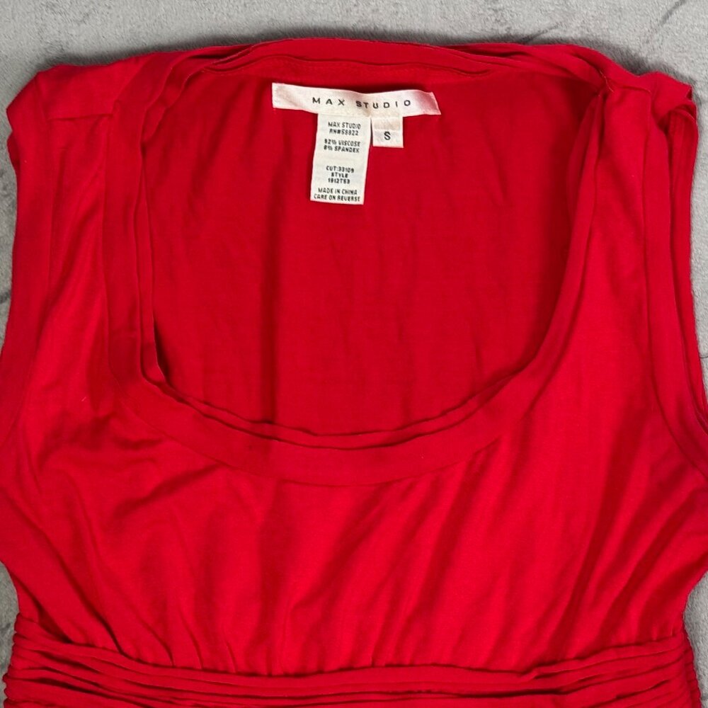 Max Studio Red Jersey Tiered Maxi Dress - Picture 4 of 6